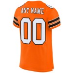 Custom Orange White-Brown Mesh Authentic Football Jersey Custom Orange White-Brown Mesh Authentic Football Jersey