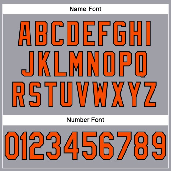 Custom Light Gray Orange-Black Mesh Authentic Football Jersey Custom Light Gray Orange-Black Mesh Authentic Football Jersey
