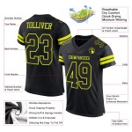 Custom Black Neon Yellow Mesh Authentic Football Jersey Custom Black Neon Yellow Mesh Authentic Football Jersey