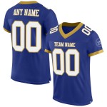 Custom Royal White-Old Gold Mesh Authentic Football Jersey Custom Royal White-Old Gold Mesh Authentic Football Jersey