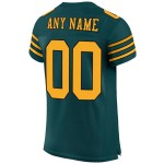 Custom Midnight Green Gold-Black Mesh Authentic Football Jersey Custom Midnight Green Gold-Black Mesh Authentic Football Jersey