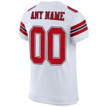 Custom White Red-Navy Mesh Authentic Football Jersey Custom White Red-Navy Mesh Authentic Football Jersey
