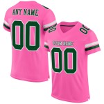 Custom Pink Green-White Mesh Authentic Football Jersey Custom Pink Green-White Mesh Authentic Football Jersey