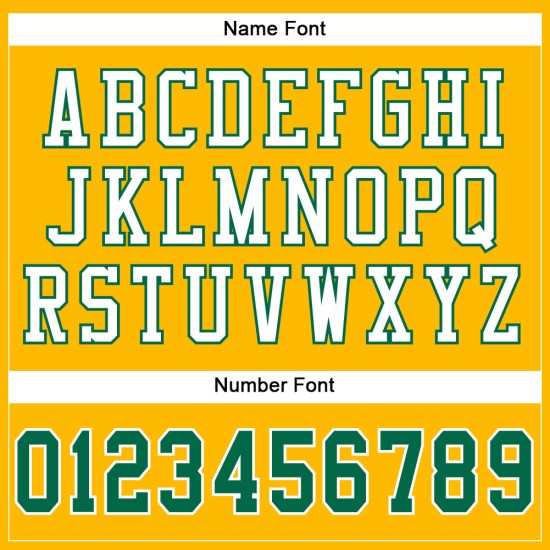 Custom Gold Kelly Green-White Mesh Authentic Football Jersey Custom Gold Kelly Green-White Mesh Authentic Football Jersey