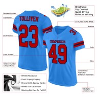 Custom Powder Blue Red-Navy Mesh Authentic Football Jersey Custom Powder Blue Red-Navy Mesh Authentic Football Jersey