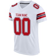 Custom White Red-Navy Mesh Authentic Football Jersey Custom White Red-Navy Mesh Authentic Football Jersey