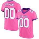 Custom Pink White-Purple Mesh Authentic Football Jersey Custom Pink White-Purple Mesh Authentic Football Jersey