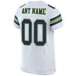Custom White Navy-Neon Green Mesh Authentic Football Jersey Custom White Navy-Neon Green Mesh Authentic Football Jersey