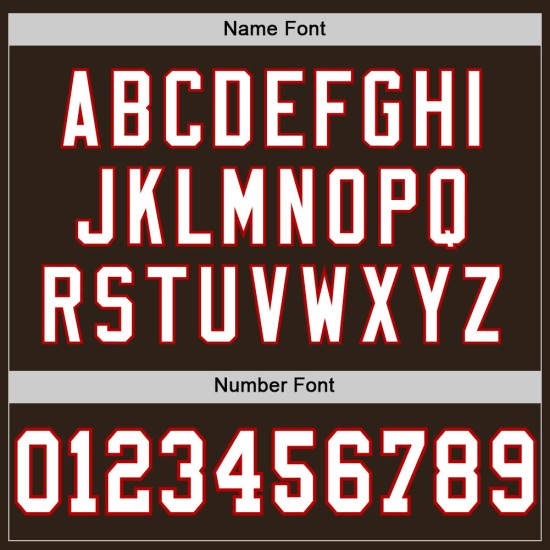 Custom Brown White-Red Mesh Authentic Football Jersey Custom Brown White-Red Mesh Authentic Football Jersey
