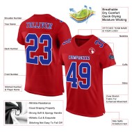 Custom Red Royal-White Mesh Authentic Football Jersey Custom Red Royal-White Mesh Authentic Football Jersey