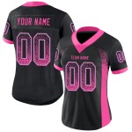 Custom Black Pink-Light Blue Mesh Drift Fashion Football Jersey Custom Black Pink-Light Blue Mesh Drift Fashion Football Jersey