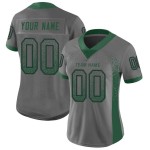 Custom Gray Gotham Green-Black Mesh Drift Fashion Football Jersey Custom Gray Gotham Green-Black Mesh Drift Fashion Football Jersey