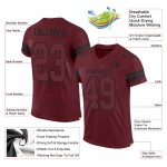 Custom Burgundy Burgundy-Black Mesh Authentic Football Jersey Custom Burgundy Burgundy-Black Mesh Authentic Football Jersey