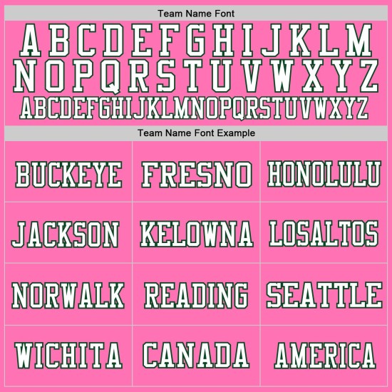 Custom Pink Green-White Mesh Authentic Football Jersey Custom Pink Green-White Mesh Authentic Football Jersey