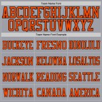 Custom Light Gray Orange-Black Mesh Authentic Football Jersey Custom Light Gray Orange-Black Mesh Authentic Football Jersey