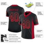 Custom Black Red-Old Gold Mesh Drift Fashion Football Jersey Custom Black Red-Old Gold Mesh Drift Fashion Football Jersey