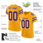 Custom Gold Purple-White Mesh Authentic Football Jersey Custom Gold Purple-White Mesh Authentic Football Jersey