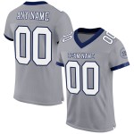 Custom Gray White-Navy Mesh Authentic Football Jersey Custom Gray White-Navy Mesh Authentic Football Jersey
