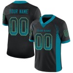 Custom Black Teal-Old Gold Mesh Drift Fashion Football Jersey Custom Black Teal-Old Gold Mesh Drift Fashion Football Jersey