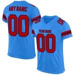 Custom Powder Blue Red-Navy Mesh Authentic Football Jersey Custom Powder Blue Red-Navy Mesh Authentic Football Jersey