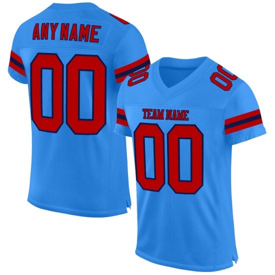 Custom Powder Blue Red-Navy Mesh Authentic Football Jersey Custom Powder Blue Red-Navy Mesh Authentic Football Jersey