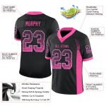 Custom Black Pink-Light Blue Mesh Drift Fashion Football Jersey Custom Black Pink-Light Blue Mesh Drift Fashion Football Jersey