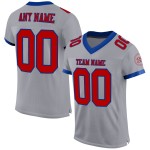 Custom Gray Red-Royal Mesh Authentic Football Jersey Custom Gray Red-Royal Mesh Authentic Football Jersey