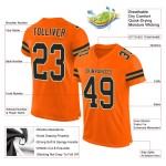 Custom Orange Black-Old Gold Mesh Authentic Football Jersey Custom Orange Black-Old Gold Mesh Authentic Football Jersey