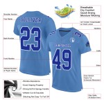 Custom Light Blue Royal-White Mesh Authentic Football Jersey Custom Light Blue Royal-White Mesh Authentic Football Jersey