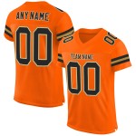 Custom Orange Black-Old Gold Mesh Authentic Football Jersey Custom Orange Black-Old Gold Mesh Authentic Football Jersey