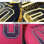 Custom Black Pink-Light Blue Mesh Drift Fashion Football Jersey Custom Black Pink-Light Blue Mesh Drift Fashion Football Jersey