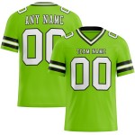 Custom Neon Green White-Black Mesh Authentic Football Jersey Custom Neon Green White-Black Mesh Authentic Football Jersey