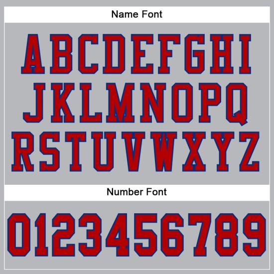 Custom Gray Red-Royal Mesh Authentic Football Jersey Custom Gray Red-Royal Mesh Authentic Football Jersey