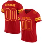 Custom Red Red-Gold Mesh Authentic Football Jersey Custom Red Red-Gold Mesh Authentic Football Jersey